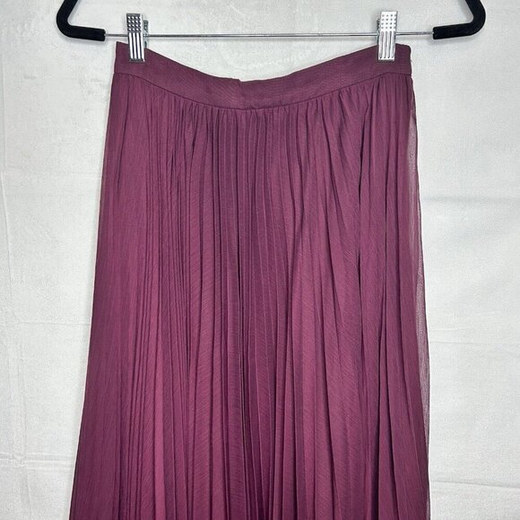 Anthropologie Pankaj & Nadhi Deep Purple Wine Pleated Maxi Skirt Size XS India - Picture 5 of 7